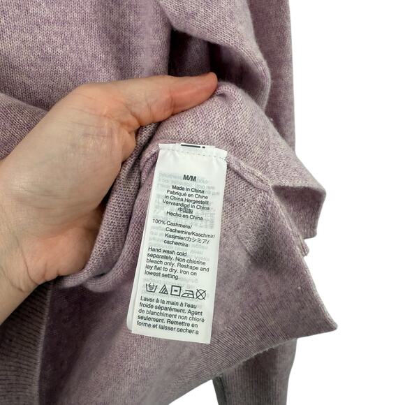 J Crew Cashmere Slim Fit Crewneck Sweater Lavender Purple Capsole Womens Medium - Picture 5 of 7